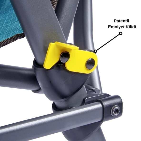 Justy Xl 3 Pozisyonlu Konforlu Katlanır Kamp Sandalyesi - 6