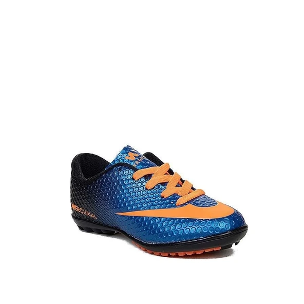 401 Mavi Turuncu Çocuk Halı Saha Ayakkabısı - 3