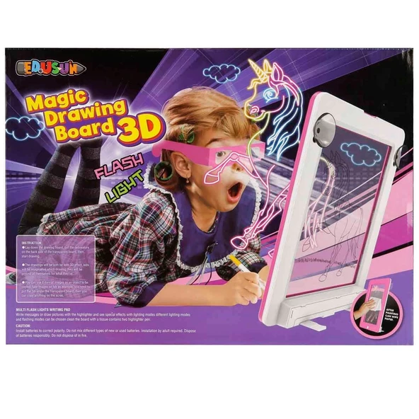 3D Doodle Sihirli Pembe Yazı Tahtası - 3