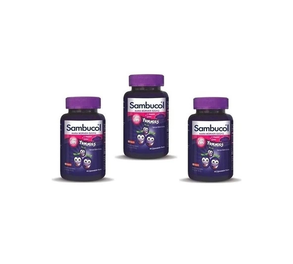 Sambucol Plus Kids Yummies 60 Tablet 3'lü