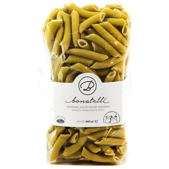 Bonatelli Ispanaklı Kalem Kesme Makarna 400 g ℮