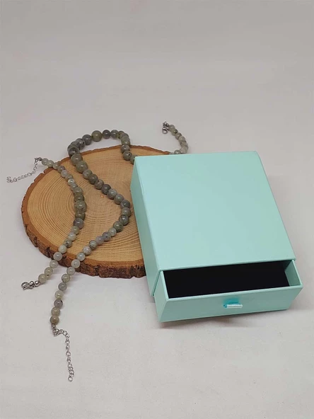 Galaksi Serisi Labradorit Taşı Kolye & Bileklik Seti - Resim 3