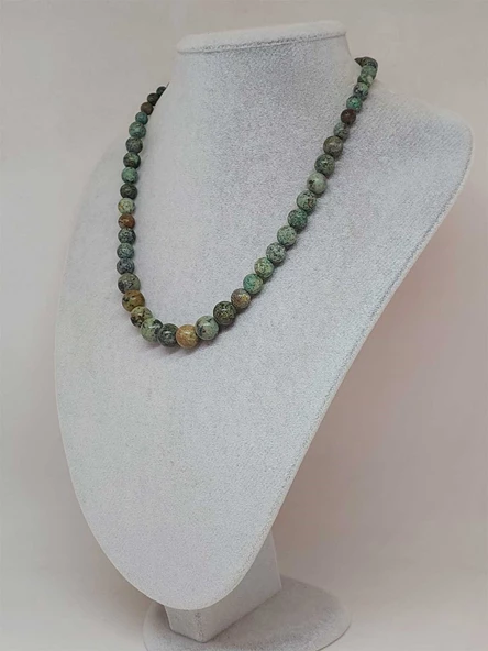 Galaksi Serisi Afrika Turkuaz Taşı Tasarım Kolye - Resim 5