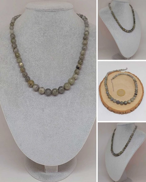 Galaksi Serisi Labradorit Taşı Tasarım Kolye ürün görseli 1