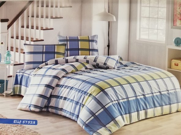 EDA HOME NEVRESİM TAKIMI TEK KİŞİLİK 57528 ELİF MAVİ - 1