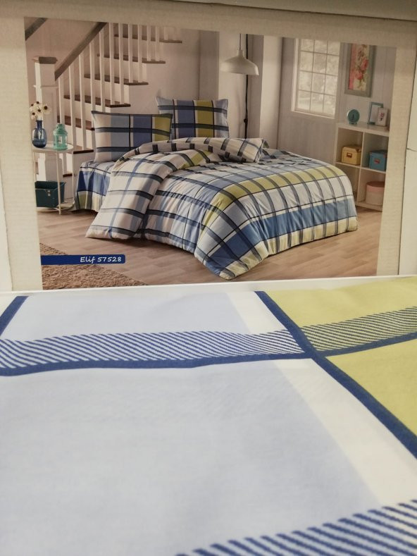 EDA HOME NEVRESİM TAKIMI TEK KİŞİLİK 57528 ELİF MAVİ - 7