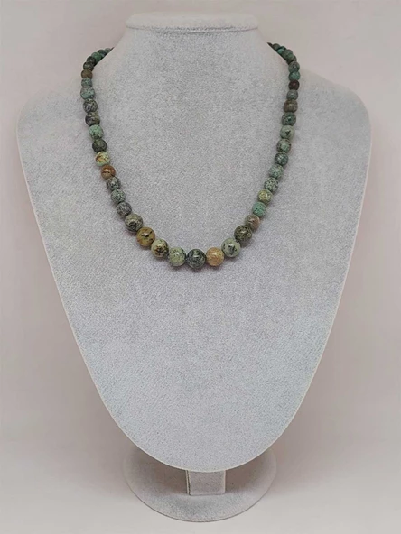 Galaksi Serisi Afrika Turkuaz Taşı Tasarım Kolye - Resim 2