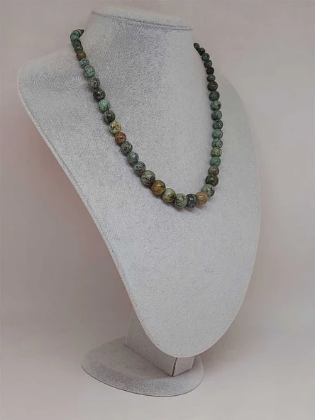 Galaksi Serisi Afrika Turkuaz Taşı Tasarım Kolye - Resim 4