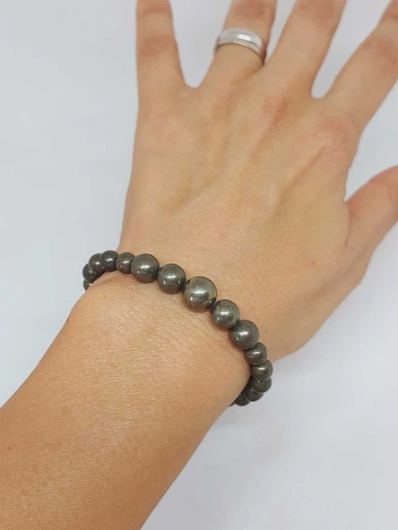 Galaksi Serisi Pirit Taşı Tasarım Bileklik - Resim 2