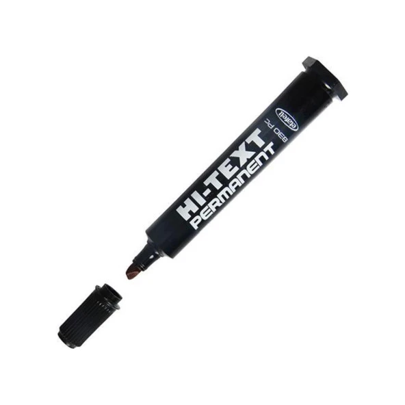 Hi-Text Markör Kalem Siyah Kesik Uç 830Pc (1 Adet)