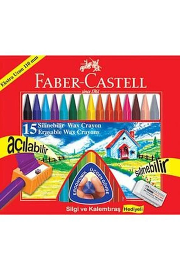 Faber Castell Pastel Boya 15Li Silinebilir 22715 (1 Adet)