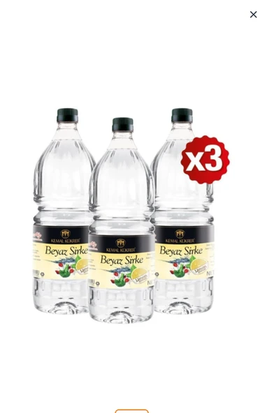 Kemal Kükrer Beyaz Sirke Limon 2 Lt 3lü paket ürün görseli