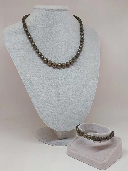 Galaksi Serisi Pirit Taşı Kolye & Bileklik Seti - Resim 2