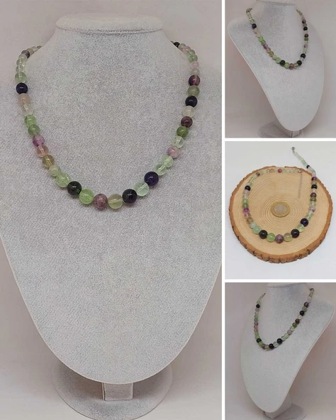 Galaksi Serisi Florit Taşı Tasarım Kolye ürün görseli 1