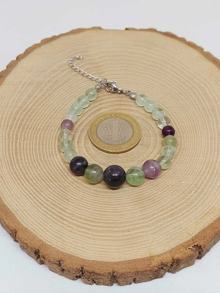 Galaksi Serisi Florit Taşı Tasarım Bileklik - Resim 3