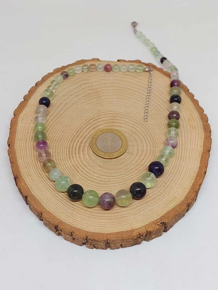 Galaksi Serisi Florit Taşı Tasarım Kolye - Resim 3