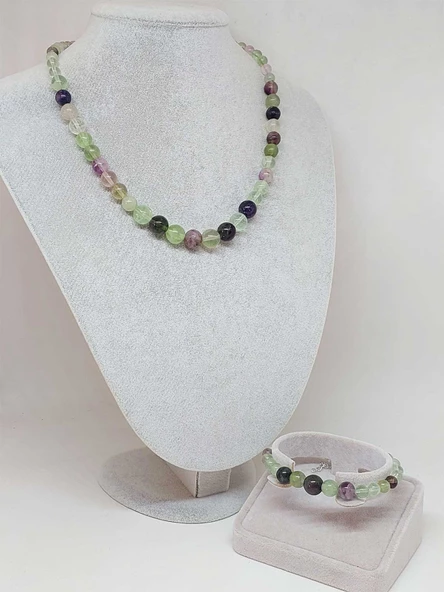 Galaksi Serisi Florit Taşı Kolye & Bileklik Seti - Resim 2