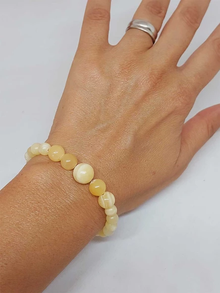 Galaksi Serisi Kalsit Taşı Tasarım Bileklik - Resim 2