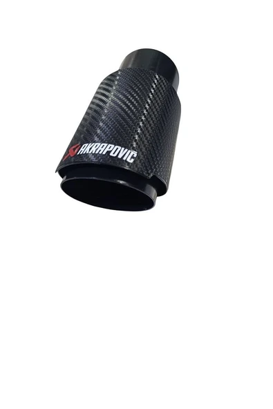 AKROPOVİÇ EKSOZ UCU YUVARLAK CARBON 76MM - 4