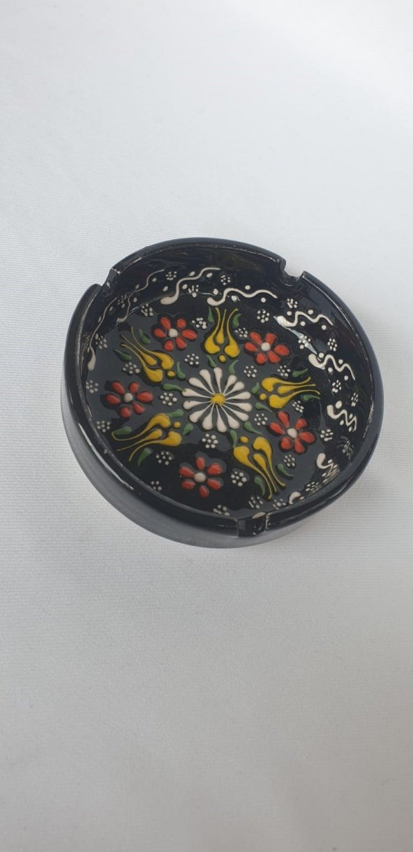 KÜTAHYA SERAMİK SİYAH OSMANLI DESENLİ KÜLLÜK - 1