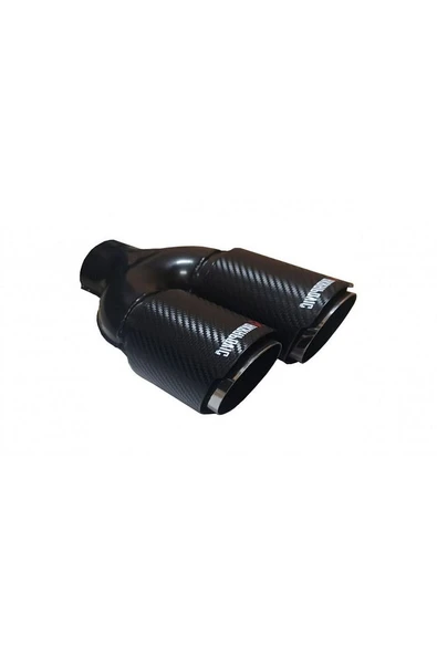 AKROPOVİÇ EKSOZ UCU YUVARLAK CARBON ÇİFT ÇIKIŞLI 100MM