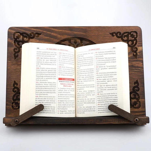 Ahşap Masaüstü Kademeli Rahle Kitap Okuma Standı Ahşap Tabletlik - 3