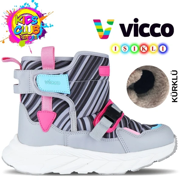 Vicco Karoo Phylon Kauçuk Taban Ortopedik Unisex Çocuk Kar Botu - Resim 8