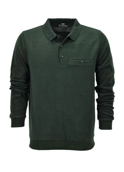 Erkek Polo Yaka Cepli Sweatshirt  6857 BGL-ST04024 - Resim 4