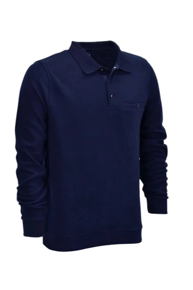 Erkek Polo Yaka Cepli Sweatshirt  6857 BGL-ST04024 - Resim 10