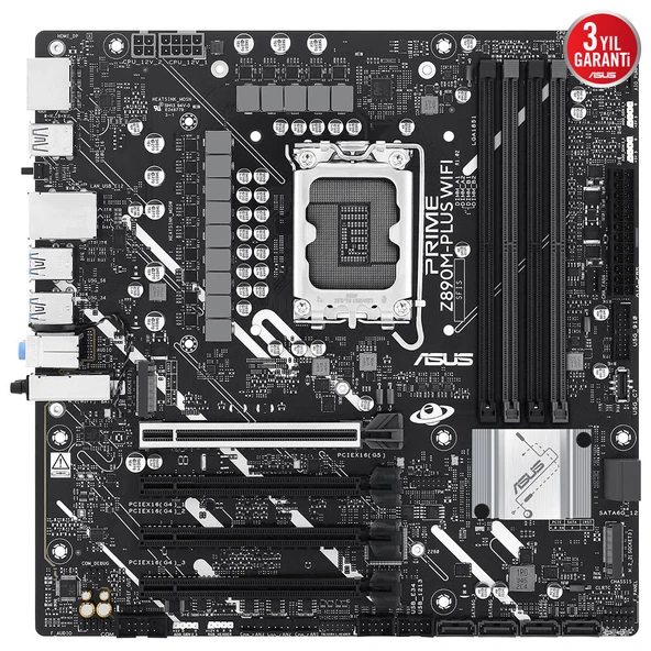 ASUS PRIME Z890M-PLUS WIFI DDR5 3XM2 USB3.2 RGB LAN mATX - 3