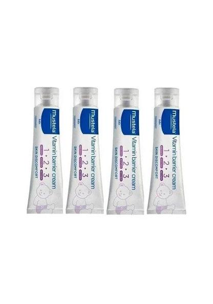 Mustela Vitamin Barrier 1.2.3 Pişik Kremi 50 ml 4 Adet