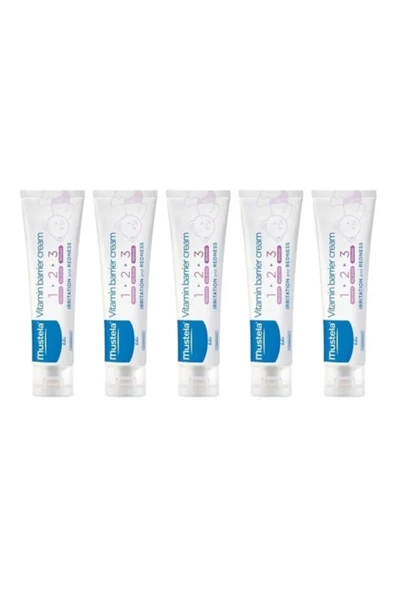 Mustela Vitamin Barrier 1.2.3 Pişik Kremi 50 ml 5 Adet