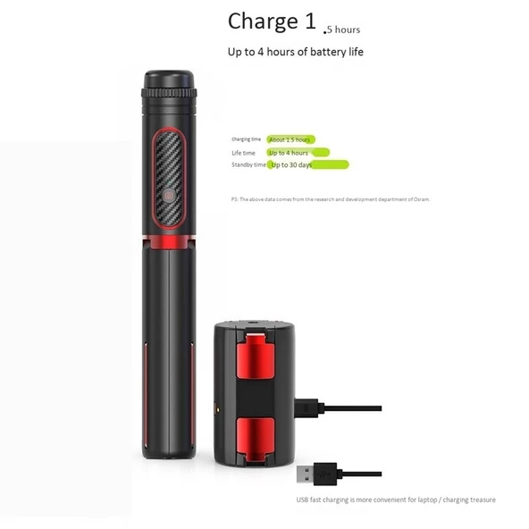 Valkyrie 360 Bluetooth Telefon Tutucu Bluetooth Selfi Çubuğu - 5