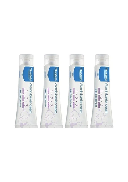 Mustela Vitamin Barrier 1.2.3 Pişik Kremi 100 ml 4 Adet