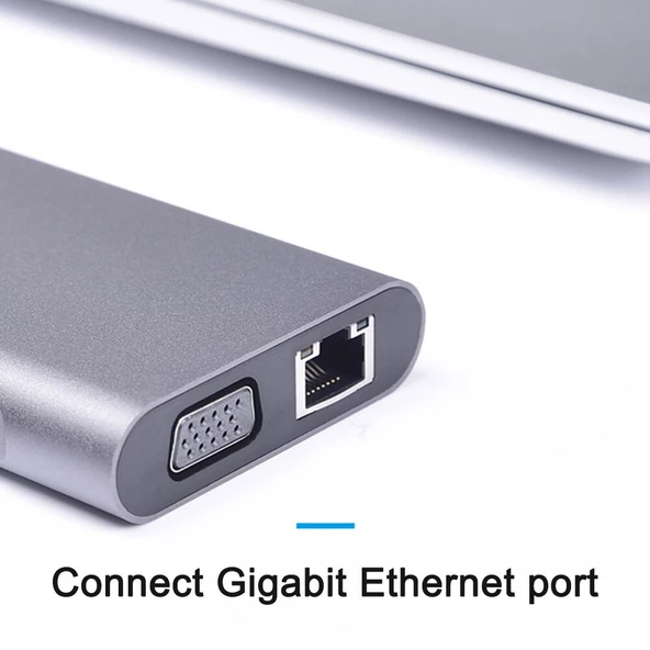 Valkyrie 10 in 1 USB 3.0 HDMI 4K SD Macbook Type-C Hub Çevirici Çoklayıcı - 4