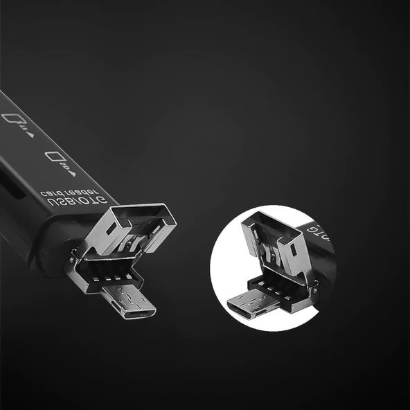 Valkyrie OTG Type C & Micro USB & USB 3in1 Kart Okuyucu USB2.0 - 5