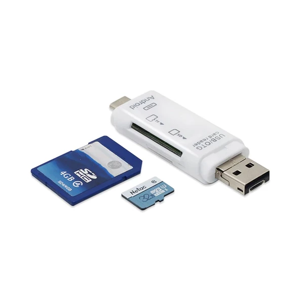 Valkyrie OTG Type C & Micro USB & USB 3in1 Kart Okuyucu USB2.0 - 3