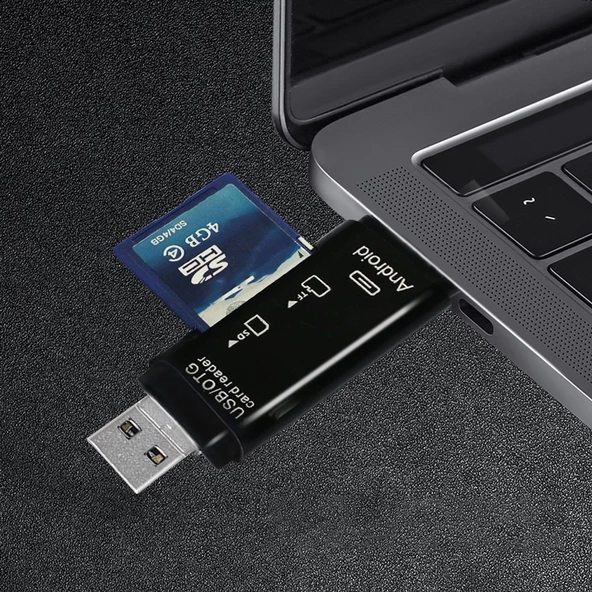Valkyrie OTG Type C & Micro USB & USB 3in1 Kart Okuyucu USB2.0 - 8
