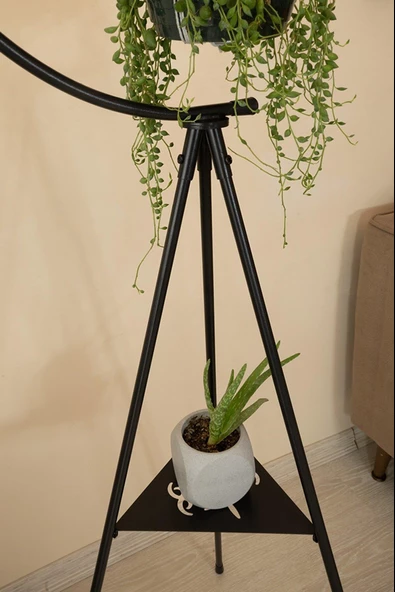 Dekoratif Metal Çiçeklik Saksı Askısı Dekoratif Saksılık - Resim 6