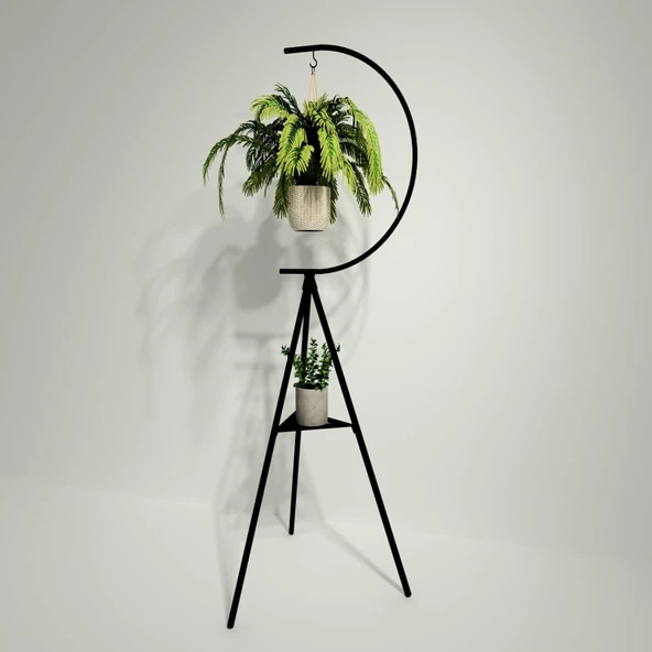 Dekoratif Metal Çiçeklik Saksı Askısı Dekoratif Saksılık - Resim 2