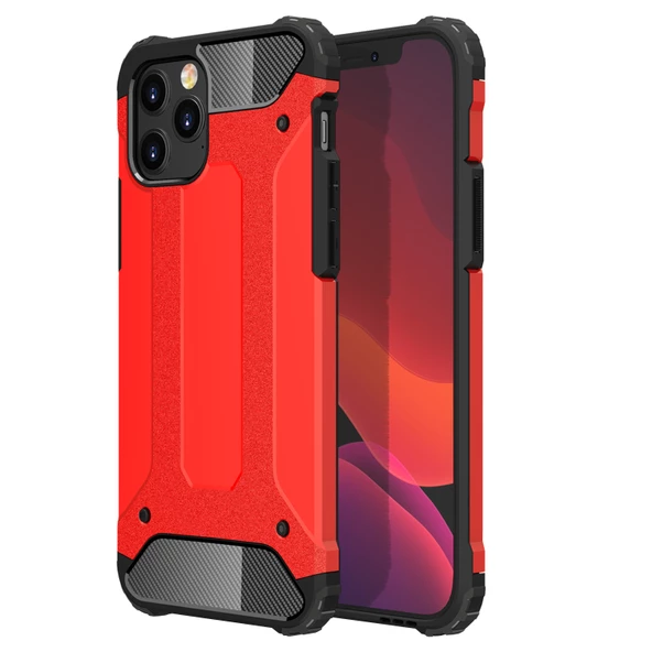 FitCase iPhone 12 / 12 Pro Zırh Tank Tam Koruma Arka Kapak - 4