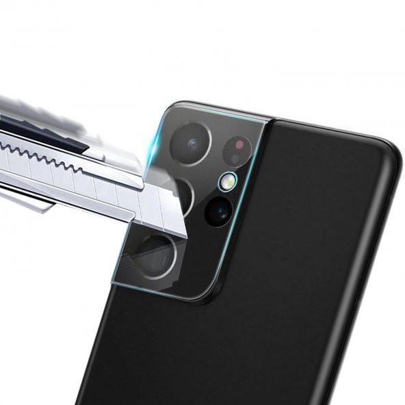 Samsung Galaxy S21 Ultra Kamera Lens Koruyucu 3D Cam Şeffaf - 2