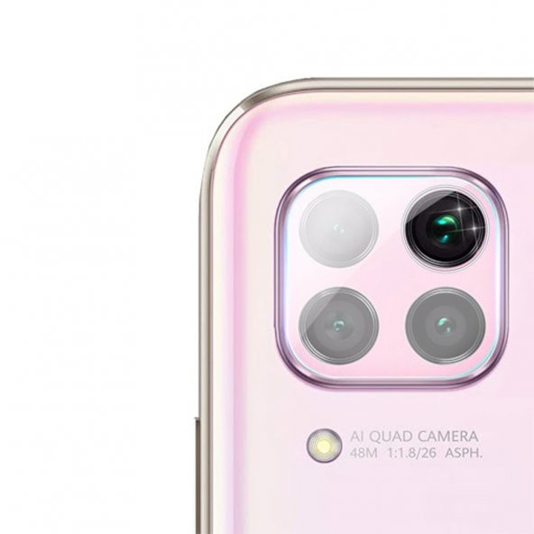 Huawei P40 Lite Kamera Lens Koruyucu 3D Cam Şeffaf - 2