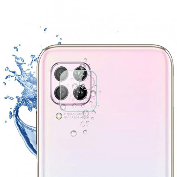 Huawei P40 Lite Kamera Lens Koruyucu 3D Cam Şeffaf - 3