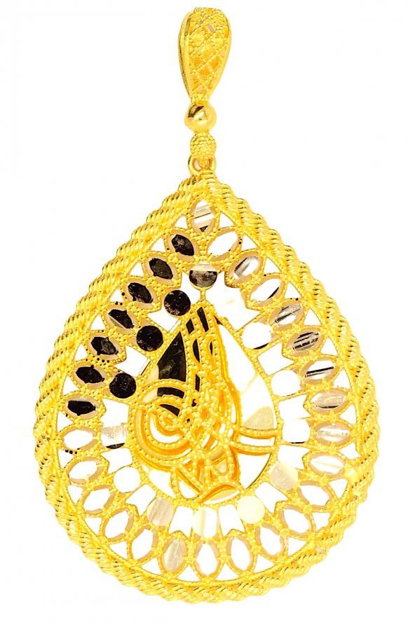 Cigold 14 Ayar Altın Taşsız Tuğralı Kolye Ucu OA-K1KLU0708025791