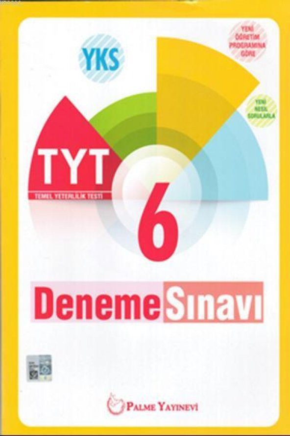 Palme Yayınevi YKS TYT 6 Deneme Sınavı