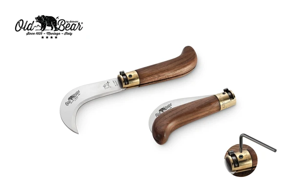 Antonini Old Bear 7,5cm Ceviz Ağacı Saplı Budama S Çakısı ürün görseli