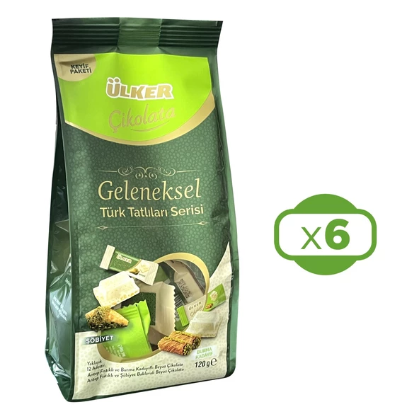 Ülker Geleneksel Türk Tatlıları Çikolata Serisi Şöbiyet & Burma Kadayıf 120g x 6 Adet