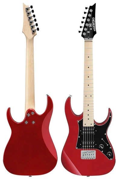 Maxword DE-150RD-35AMP Maple Klavye HH Yüksek Kaliteli 35W Amfili Elektro Gitar Seti - Resim 4