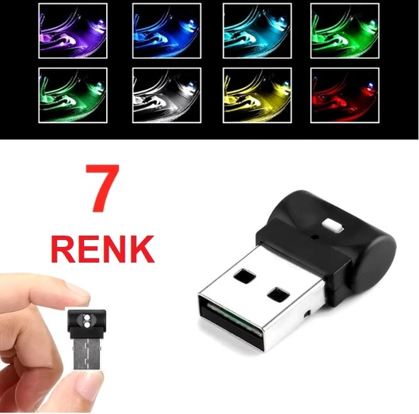 USB Disco Abiyans Led 7 Renkli Mini Led 8cm